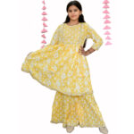 girls frock style kurti with palazzo
