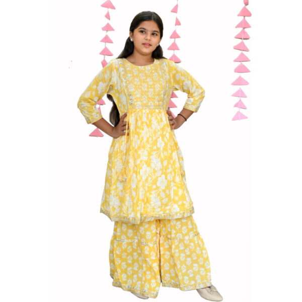 girls frock style kurti with palazzo