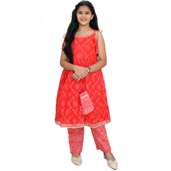Grils frockstyle kurti with pants