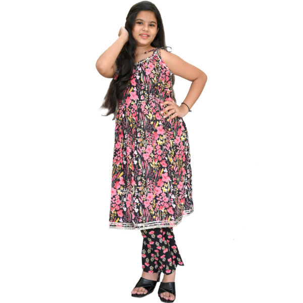 Stylish Frock Style Kurti And Pants Set