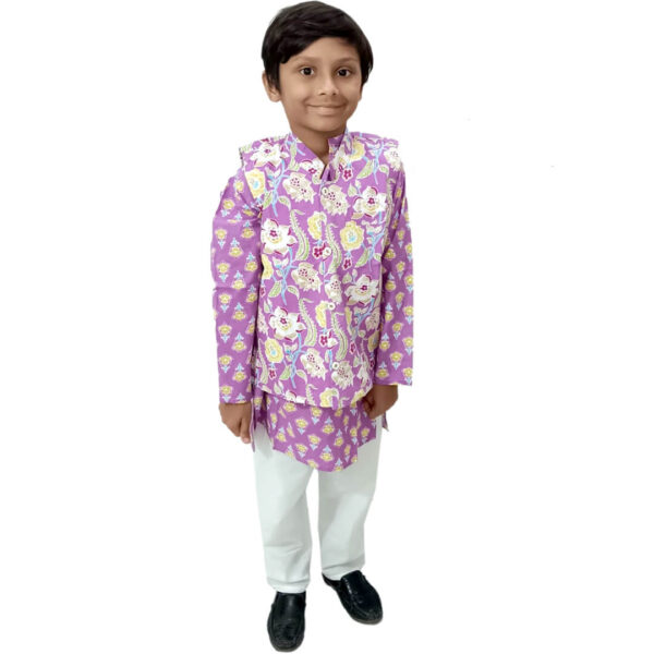 Boys Festive Kurta Pajama with Jacket