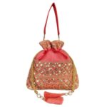 Gleaming Grace Raw Silk Potli