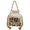 Royal Elephant Bridal Raw Silk Potli