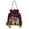 Royal Elephant Wedding Pearl Potli Bag