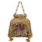 Royal Elephant Heavy Tassel Potli Purse