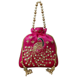 Morni Elegance Zardosi Pearl Potli Bag