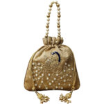 Morni Pearl Embroidered Potli bag