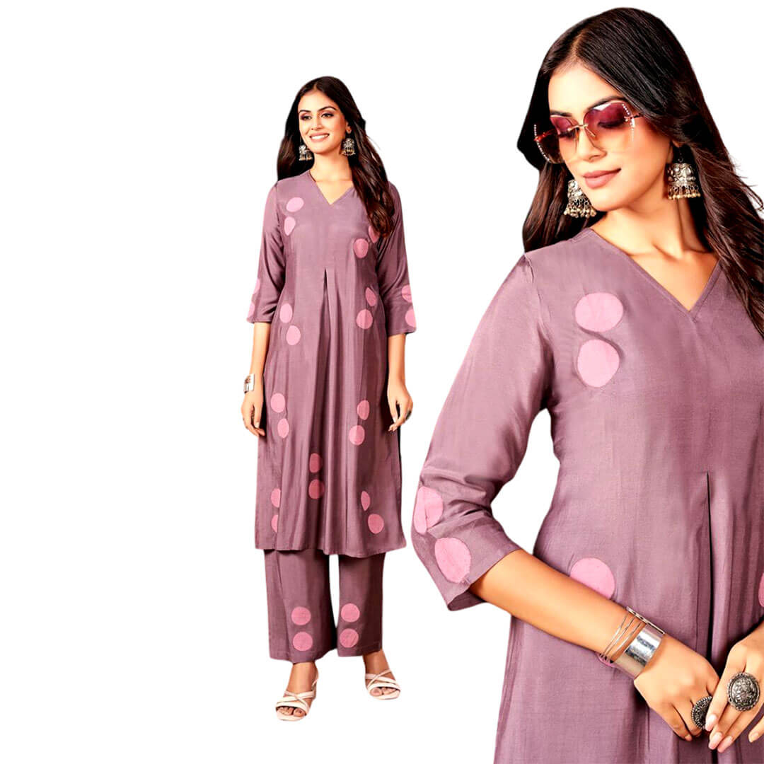 Beautiful Polka Dot Kurta and Palazzo Set