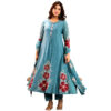 Anarkali Suit Set in Mull Chanderi with Dupatta