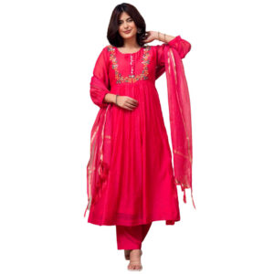 Embroidered Anarkali 3 Piece Kurta Set with Dupatta