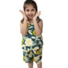 Floral Cotton Peplum Top with Lehenga for Girls