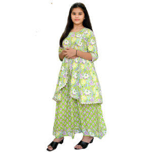 Floral Breeze Cotton Girls Co-ord Set