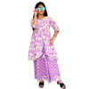 Floral Bliss Girls Peplum Top with Lehenga